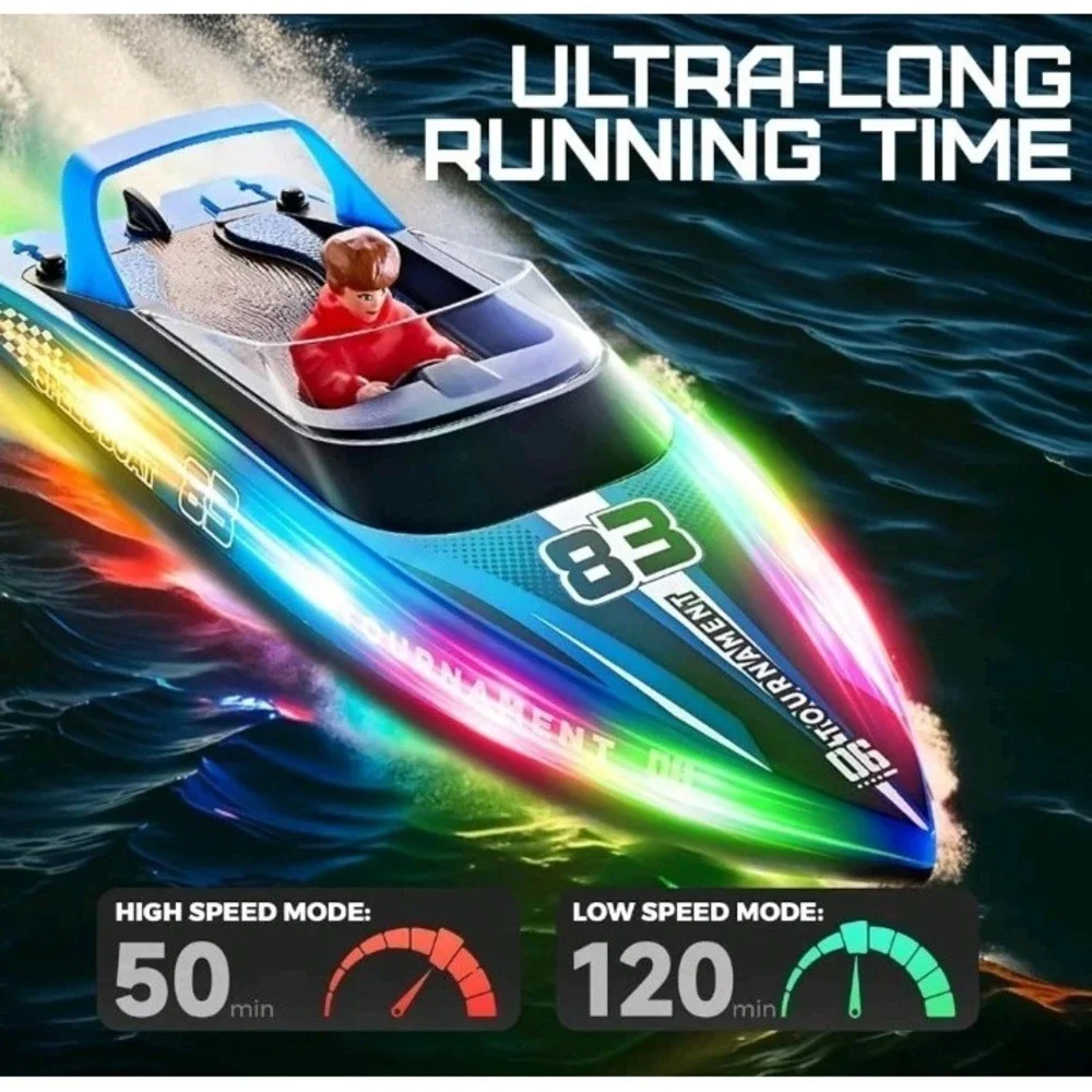 BEZGAR 2 RC Boat, 10 inch Remote Control Boat for‎ Kids and Adults